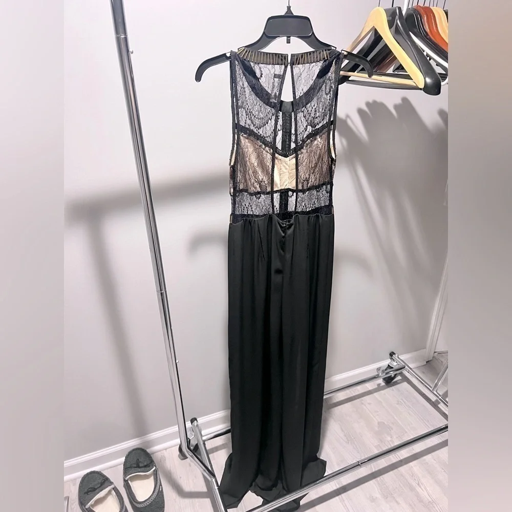 Akira Black Cutout Slit Leg Jumpsuit Evening Statement Piece